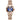 The NZ Wall - Women's Fashionable wristwatch, multi-faceted gradient crystal & small diamond-accent dial, in dark blue color