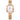 The NZ Wall - Women's waterproof quartz watch, stainless steel strap, slim 28.5mm dial, in rose gold white color