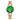 The NZ Wall - Women's sleek simple cut quartz watch with steel band, 30m water resistant, Steel Strap, in green color