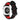 The NZ Wall - Unisex Silicone smart watch band featuring a diamond pattern, in black red color.