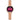 The NZ Wall - Women's fashionable watch, alloy case, gold-tone bezel, in rose red color.
