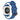 The NZ Wall - Unisex Silicone smart watch band featuring a diamond pattern, in blue white color.