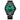 The NZ Wall - Men's business quartz watch, lightweight steel strap, round dial, 30M water resistance, in Black Green color.