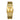 The NZ Wall - Square-face Couple's Watch, 18mm thickness, quartz mirror, Stainless steel, in Gold Noodles Gold Strap Men, women color.