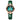 The NZ Wall - Women's waterproof analog watch, leather strap for casual fashion & everyday wear, in green color.