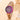 The NZ Wall - Women's sleek simple cut quartz watch with steel band, 30m water resistant, Steel Strap, in purple color