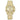 The NZ Wall - Men’s large-dial quartz watch with diamond-accent bezel, 10mm thickness, in gold color.