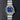 The NZ Wall - Women's Square copper-striped vintage style watch, mechanical movement, 200m waterproof, in blue color