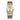 The NZ Wall - Square-face Couple's Watch, 18mm thickness, quartz mirror, Stainless steel, in Gold Noodles Gold Strap Men, women color.