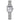 The NZ Wall - Elegant women’s square quartz watch with fritillary pattern, waterproof, silver case, in silver color.