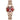 The NZ Wall - Women's Fashionable wristwatch, multi-faceted gradient crystal & small diamond-accent dial, in red color