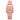 The NZ Wall - Affordable Square women’s wristwatch with a bamboo-pattern dial, slender pin-buckle strap in Pink colour.
