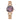 The NZ Wall - Women's sleek simple cut quartz watch with steel band, 30m water resistant, Steel Strap, in red color