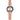 The NZ Wall - Women's fashionable watch, alloy case, gold-tone bezel, in white color.