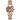 The NZ Wall - Women's Fashionable wristwatch, multi-faceted gradient crystal & small diamond-accent dial, in coffee color