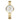 The NZ Wall - Women’s rhinestone-encrusted waterproof quartz watch, alloy strap, stainless steel buckle, in gold color.