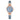 The NZ Wall - Women's Waterproof Watch, Small Dial, thin strap, art-style design, 8mm thickness, in  Blue Plate Blue Ribbon color.