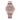 The NZ Wall - Women's two-tone Dial Belt Quartz Watch, leather strap, analog dial, in purple color.