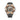 The NZ Wall - Unisex waterproof sports electronic quartz watch, multi-function business design, round dial, in gold color.