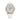 The NZ Wall - Women's two-tone Dial Belt Quartz Watch, leather strap, analog dial, in white color.