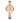 The NZ Wall - Women’s rhinestone-encrusted waterproof quartz watch, alloy strap, stainless steel buckle, in yellow color.