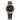 The NZ Wall - Women's two-tone Dial Belt Quartz Watch, leather strap, analog dial, in black color.