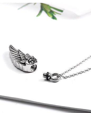 Angel wings perfume bottle pendant