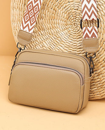 Women's Fashion Litchi Pattern Cattle Leather Bag