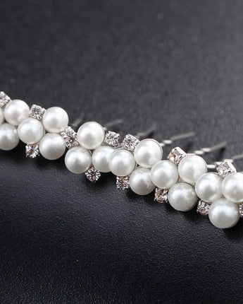 Wedding Jewelry Simple New Bride Headdress Pearl Rhinestone Hairpin Pin Wedding Jewelry Accessories