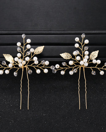 Wedding Jewelry Simple New Bride Headdress Pearl Rhinestone Hairpin Pin Wedding Jewelry Accessories