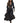 Embroidered Retro V-neck Women's Long Sleeve Dress