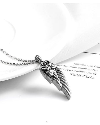 Angel wings perfume bottle pendant