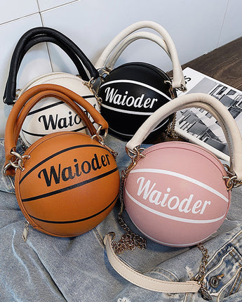 Basketball Shape Handbags and Purses for Women Chain Shoulder Crossbody Bag Girls Ladies HandBags