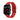 The NZ Wall - Unisex waterproof smart watch with a rectangular display, silicone wrist strap, 180mA battery in Red colour.
