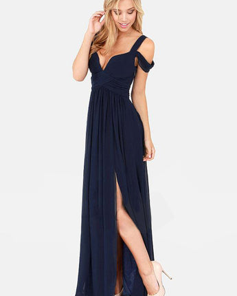 Long Floor Length Elegant Greek Style Pleated Dress