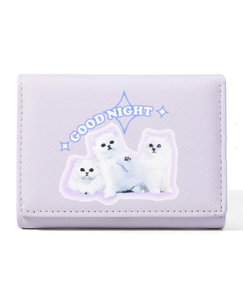 Cute Ladies Card Holder Fashion Cross Pattern Three Fold