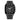 The NZ Wall - Rectangular smart men's watch with stainless steel strap, waterproof, 40mm alloy case in black color.