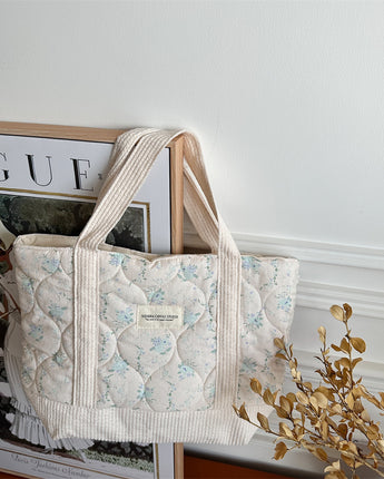 Quilted Patchwork Retro Flower Handbag Commuter