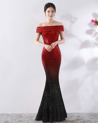 Birthday Party Dress Slimming Host Long Dress