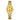 The NZ Wall - Women's Ultra-thin stainless steel strap watch, double calendar, waterproof, luminous hands, in gold color