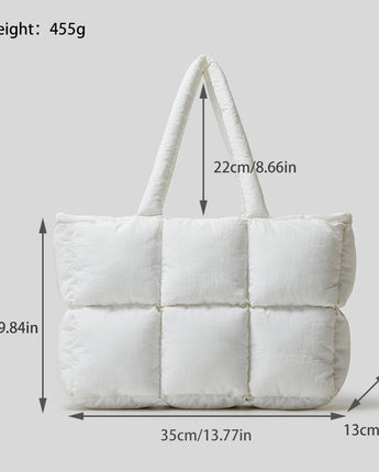 Soft Down Handbag Woman Cotton Dress Bags Filled With Cotton