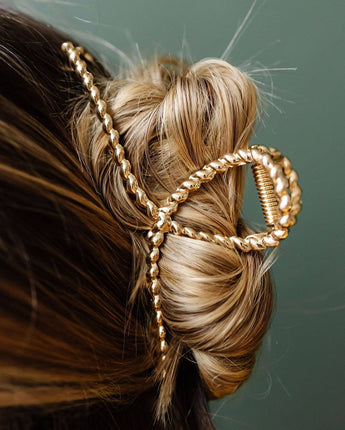 Gold Twist Large Alloy Hair Clip